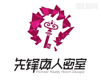 先锋真人密室logo字体