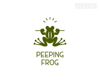 Peeping Frog偷窥的青蛙标志设计