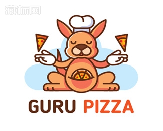 Guru Pizza披萨标志设计
