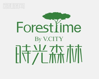 时光森林logo设计