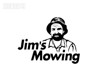 jim's mowing吉姆理发店logo设计