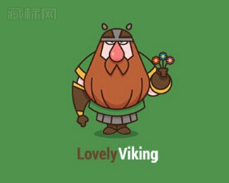 lovely viking海盗商标设计