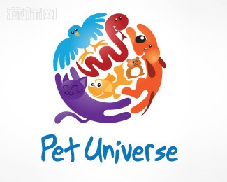 Pet Universe动物园logo设计