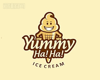 Yummy甜筒冰激凌logo设计