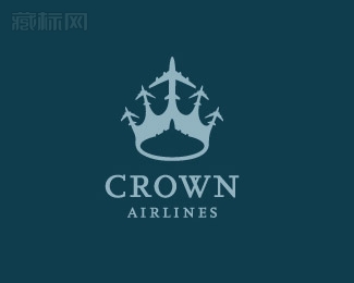 Crown Airlines皇冠航空公司logo设计