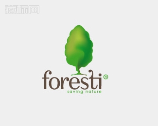 Foresti森林树logo设计
