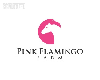 Pink Flamingo Farm风红色的火烈鸟农场标志设计