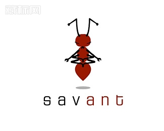 莎凡特Savant蚂蚁logo设计