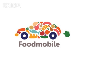 Foodmobile掌上食品app logo设计
