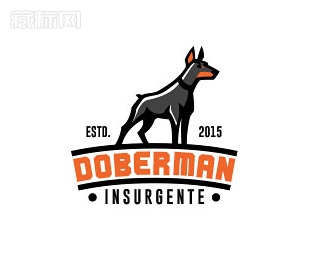 Doberman杜宾犬logo设计