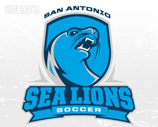 Sea Lions Soccer海狮足球logo设计