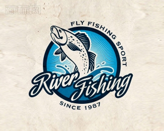 River Fishing钓鱼标志设计