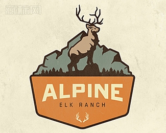 Alpine高山羚羊标志设计