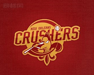 New Orleans Crushers棒球logo设计