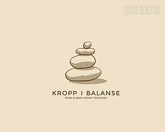 Kropp I Balanse石头logo设计
