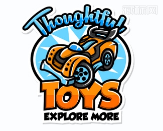 thounghtfu toys玩具赛车标志设计