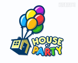 house of party房子派对标志设计