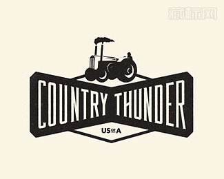 Country Thunder农用拖拉机标志设计