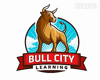 Bull City Learning公牛学习城市logo设计