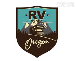 RV Parks Oregon房车公园标志设计