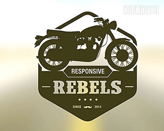 Responsive Rebels机车logo设计