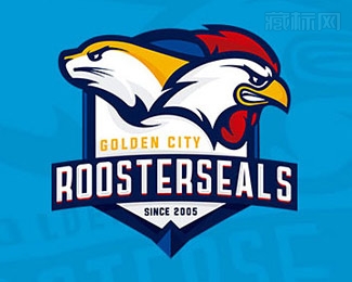 Roosterseals海豹公鸡logo设计