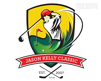 Jason Kelly Classic高尔夫logo设计