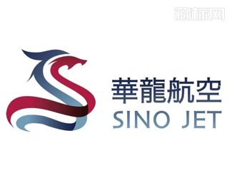 sinojet华龙航空标志设计