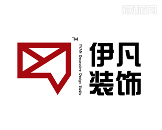 伊凡装饰logo设计