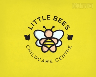 Little Bees小蜜蜂儿童中心logo设计欣赏