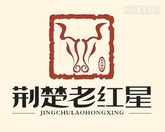 荆楚老红星面馆logo设计