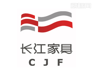 cjf长江家具logo设计