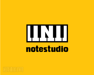 Note Studio钢琴工作室logo设计