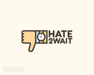 Hate2Wait自由设计师标识图形