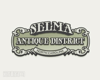 Selma antique古董logo设计