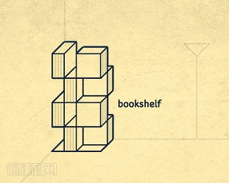 bookshelf书架logo设计