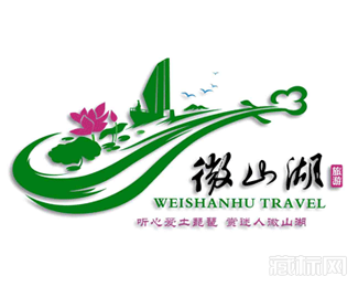 微山湖红荷节logo设计说明