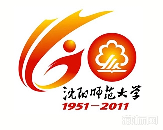 沈阳师范大学六十周年校庆logo图片含义