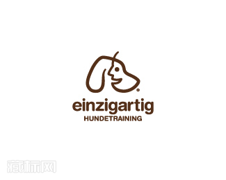 Einzigartig狗爱好者logo设计