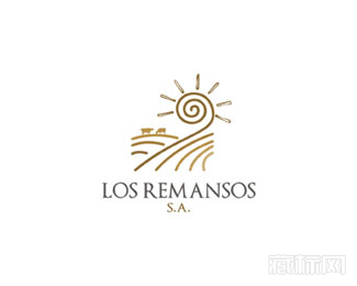 Los Remansos农场标志设计