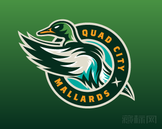 Quad City Mallards绿头鸭标志设计