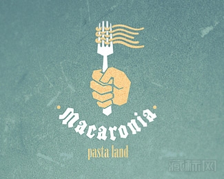 Macaronia意大利餐厅标志设计
