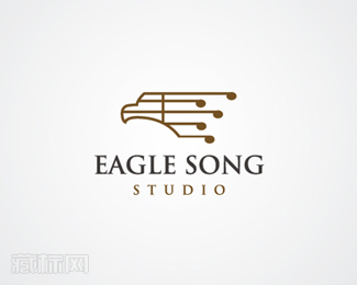 eagle song音乐工作室标志设计