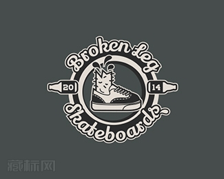 Broken leg冲浪滑板logo图片