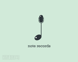 Note Records音乐会所logo设计