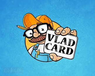Vladcard塑料名片印刷厂标志设计