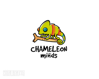 Chameleon Minds变色龙思想标志设计