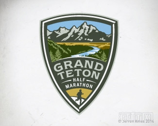 Grand Teton Half马拉松比赛logo设计