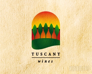 Tuscany葡萄酒logo设计