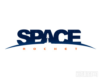 Space Rocket太空火箭logo设计